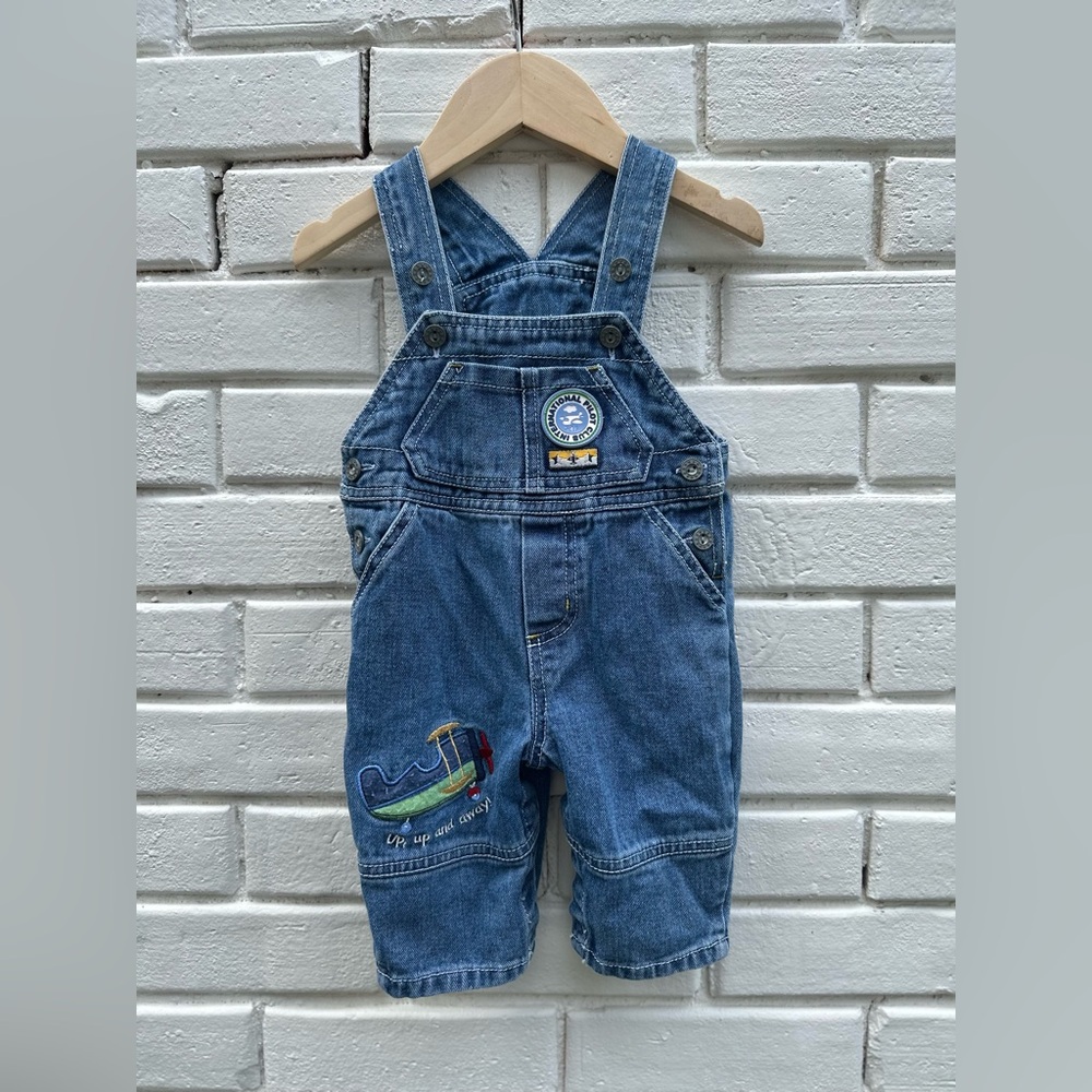 RARE Vintage embroidered and patchwork detail denim overalls size 3/6m